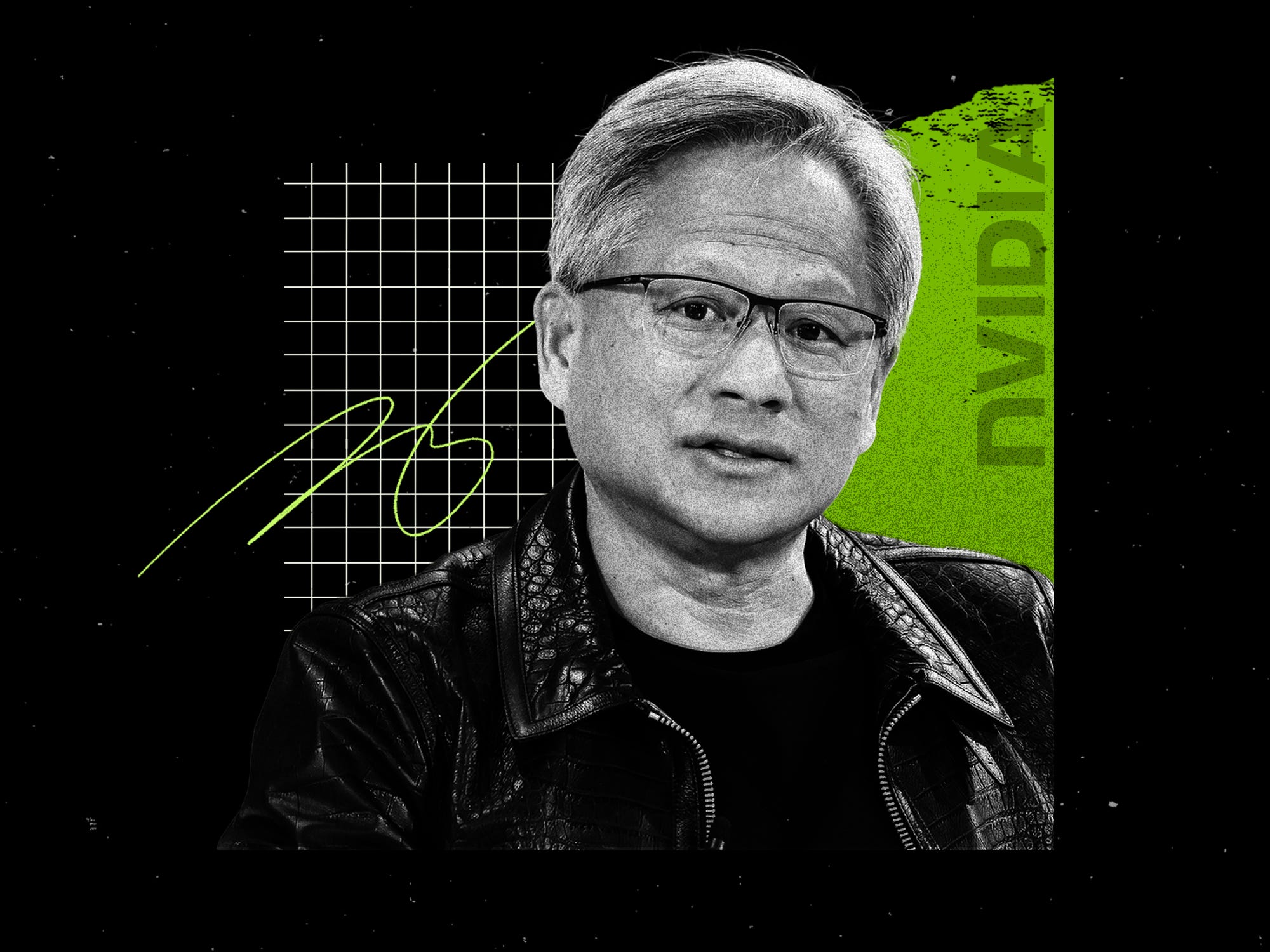 Jensen Huang photo collage