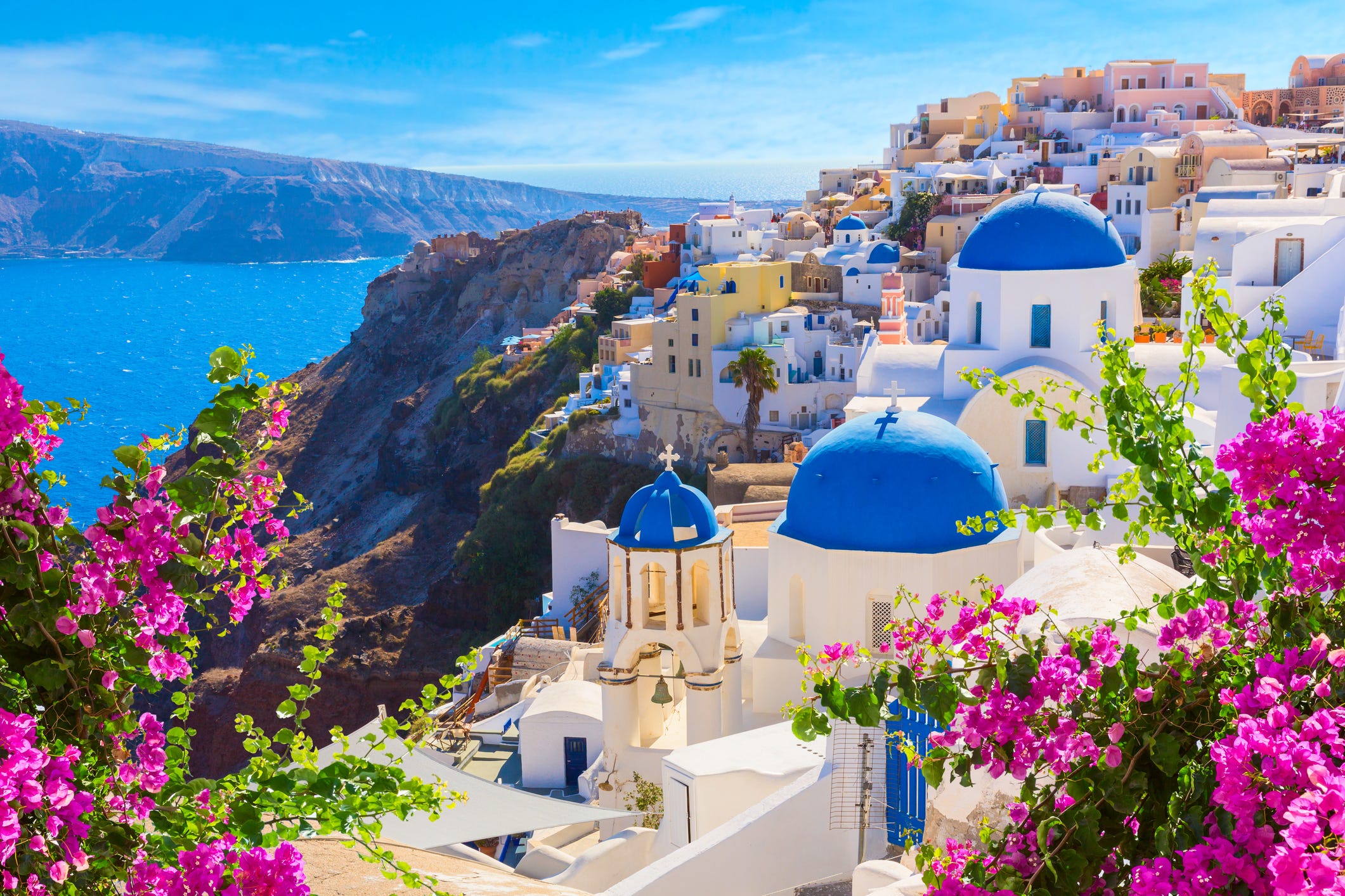 Stock photo shows Santorini, Greece.