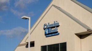 Columbia Bank storefront, owned by Columbia Banking System.