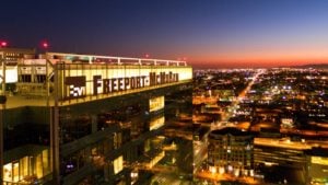 Freeport-McMoRan sign on a Freeport-McMoRan office building in Phoenix, Arizona.