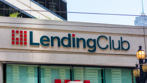 A building with the LendingClub (LC) name on it.