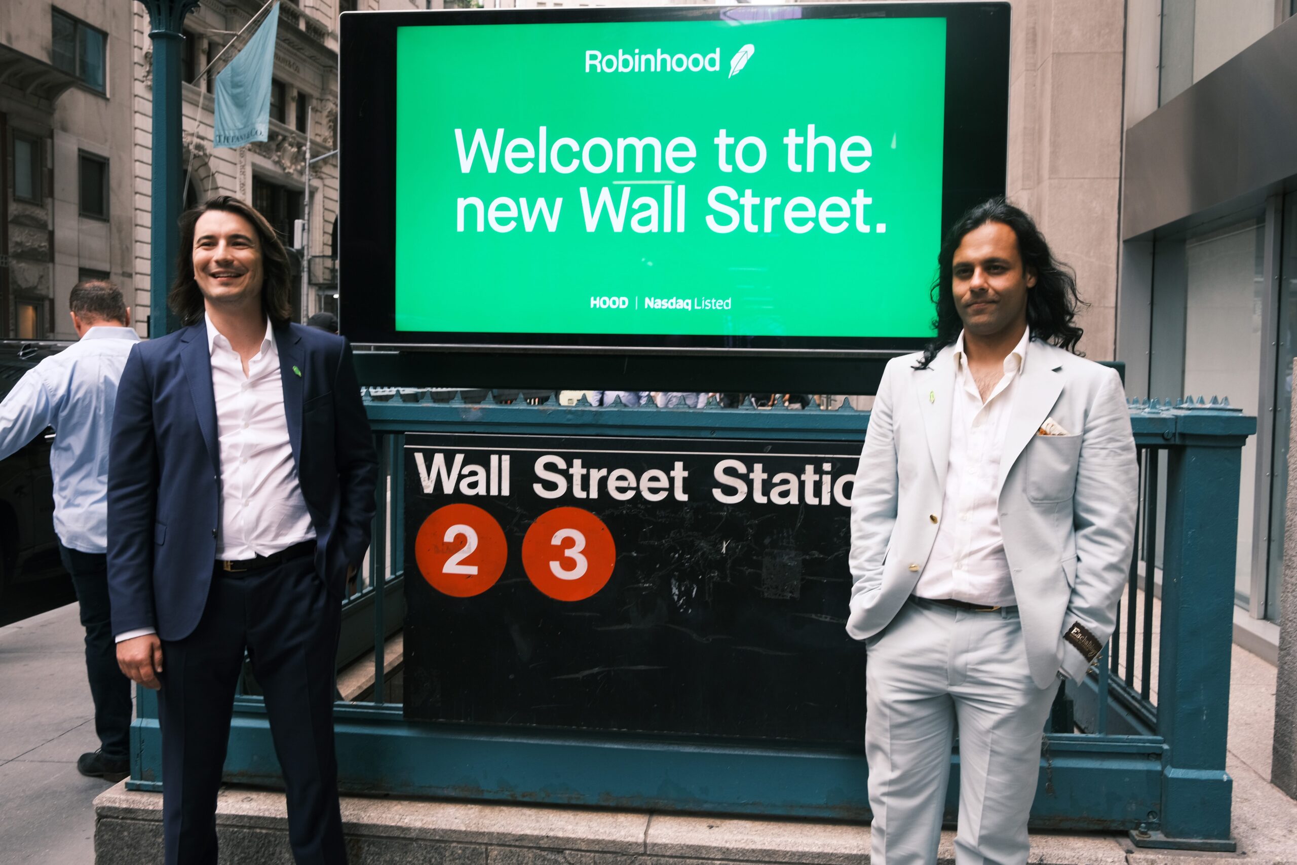 Baiju Bhatt (right) and Vlad Tenev, founders of the online brokerage Robinhood.