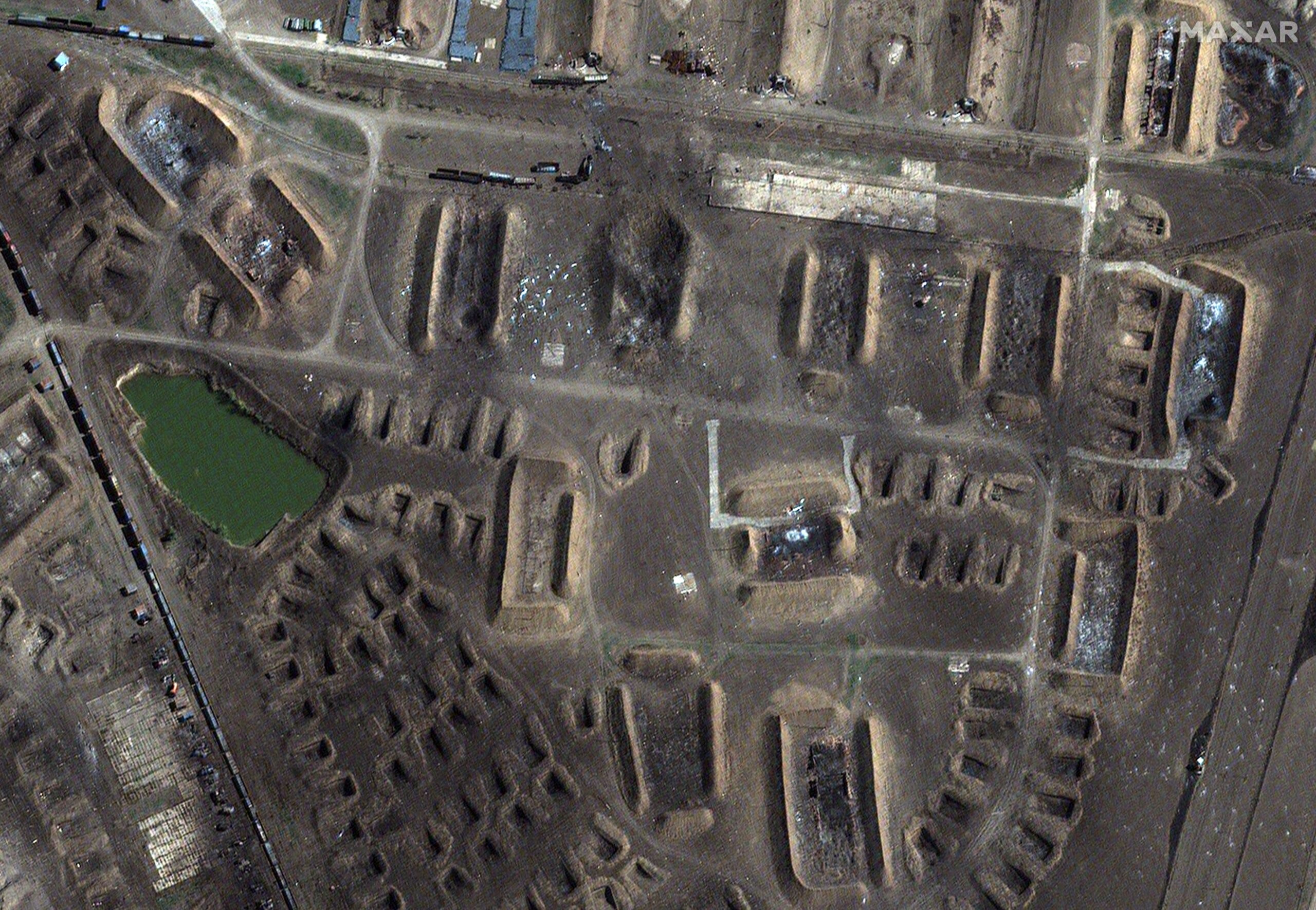 A close-up view of Tikhoretsk on September 22