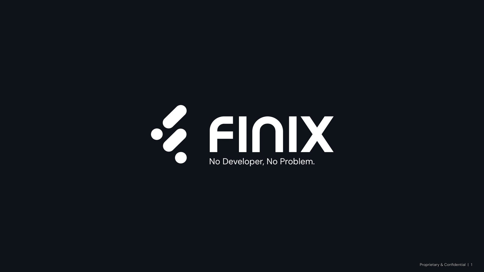 Finix pitch deck slide